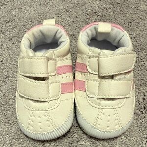 Charming Pink and Cream Baby Walker Shoes